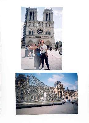 5 notredame  karen y olga julio 2002  paris  museo de louvre piramide entrada