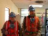 John and Liz getting ready to go into the mine at El Salvador