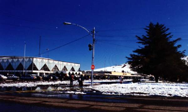 El Salvador Plaza in Snow